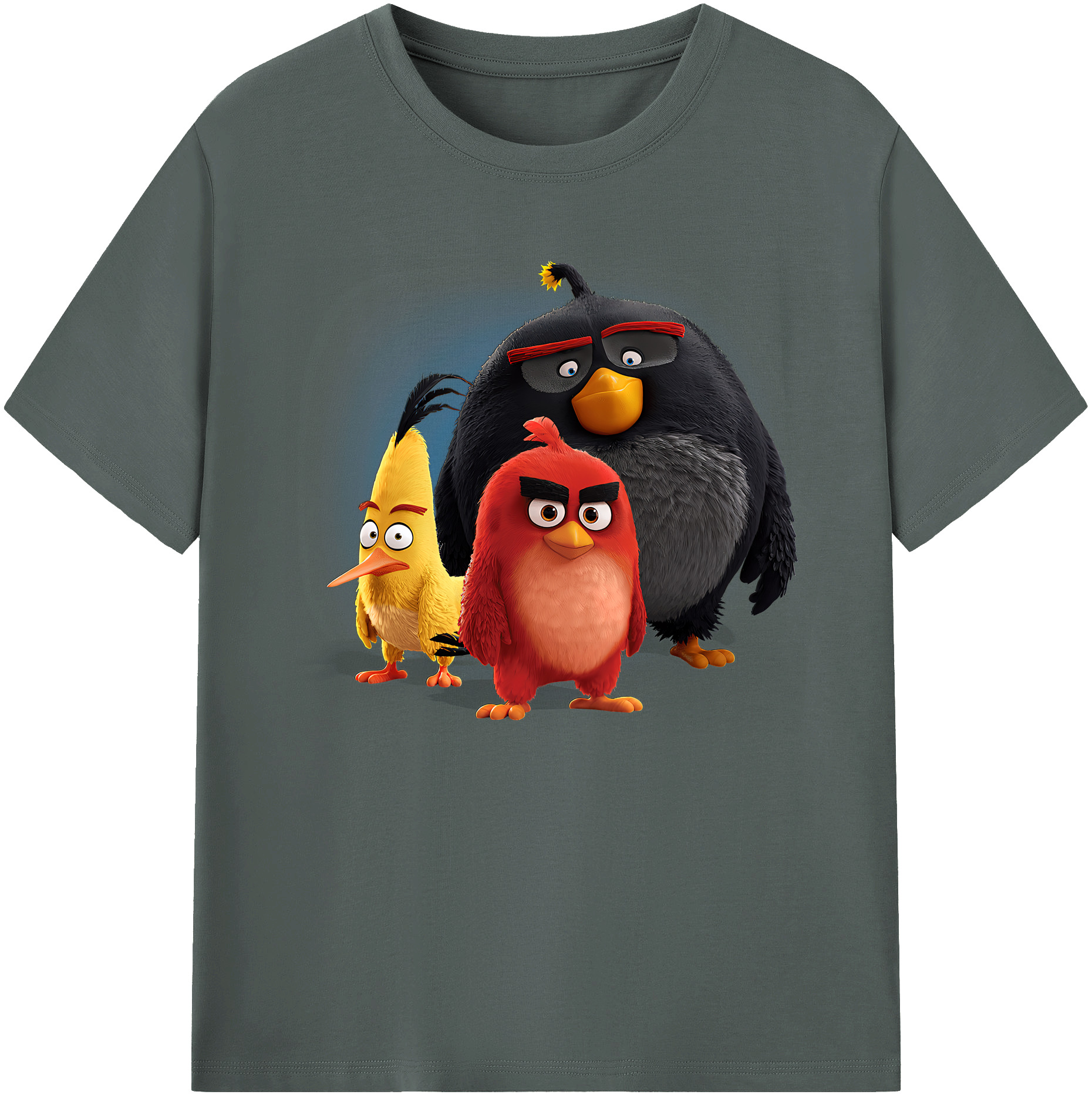 （画像用） Angry Birds アングリーバード 綿100％ メンズ半袖Tシャツ｜肌触りやわらか＆通気性